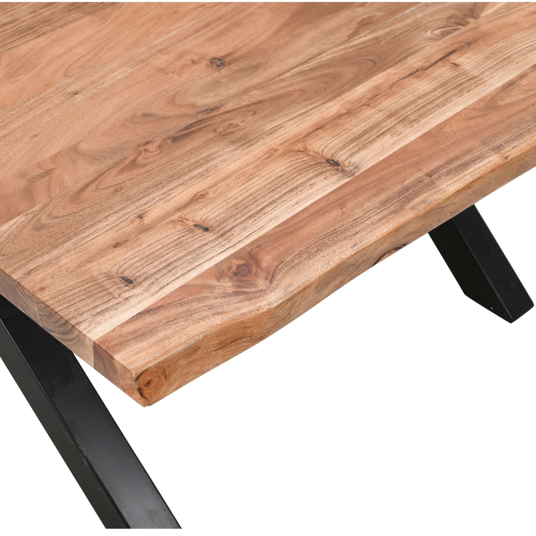 Live Edge Acacia Square Dining Table – Handcrafted Rustic Elegance