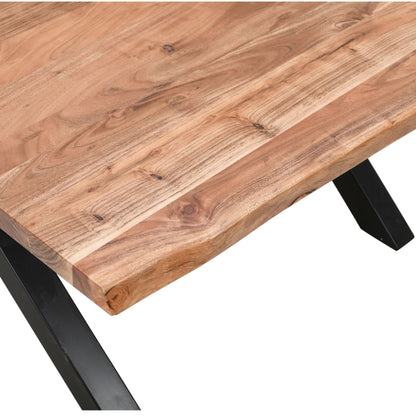 Live Edge Acacia Square Dining Table – Handcrafted Rustic Elegance