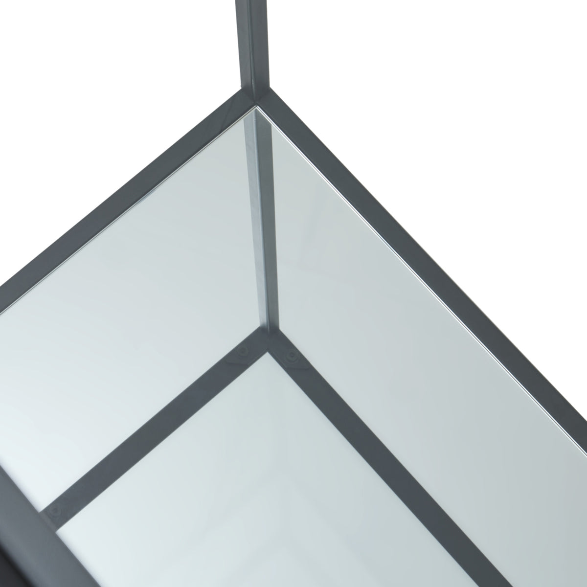 Lennox Black Framed Console Table with Glass Top for Modern Interiors
