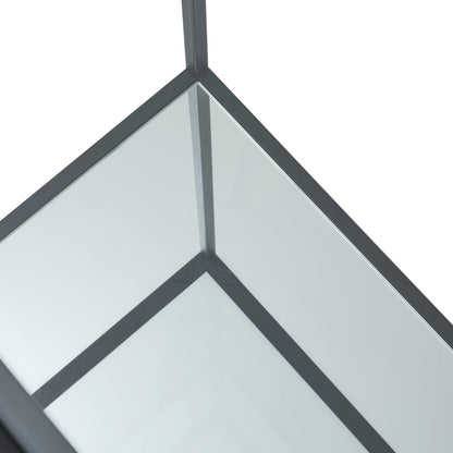 Lennox Black Framed Console Table with Glass Top for Modern Interiors