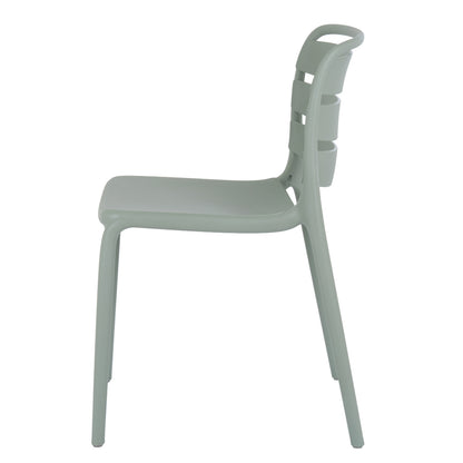 Velo French Grey Dining Chair | Stylish Indoor & Outdoor Plastic Garden Chair