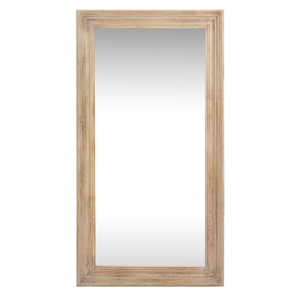 Washed Wood Framed Mirror with Rustic Weathered Timber Finish