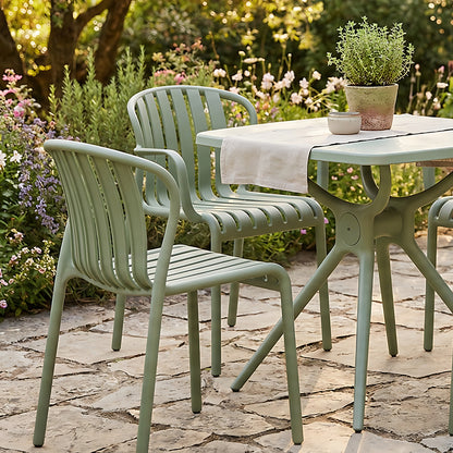 Echo French Grey Outdoor Dining Chair | Weather Resistant Garden Seating