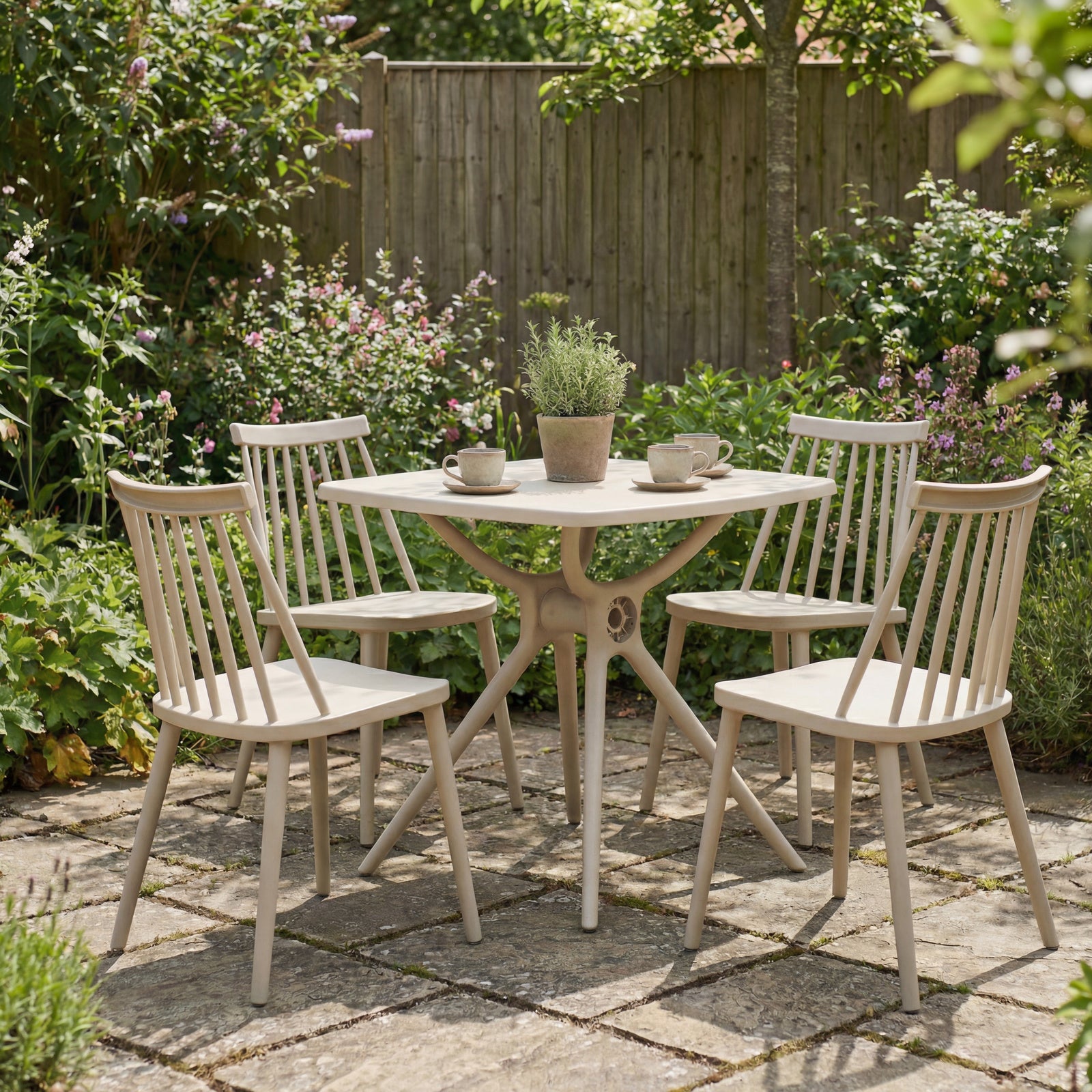 Kyra Putty Grey Outdoor Dining Chair | Weather Resistant Garden Patio Chair