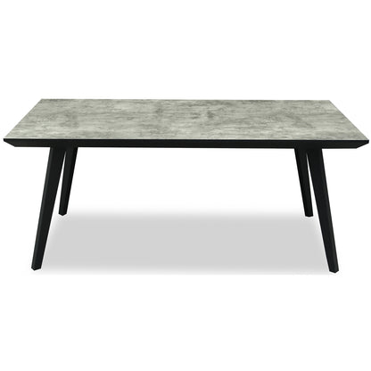 Nivara Rectangular Dining Table in Black and Grey