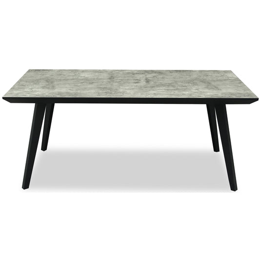 Nivara Rectangular Dining Table in Black and Grey