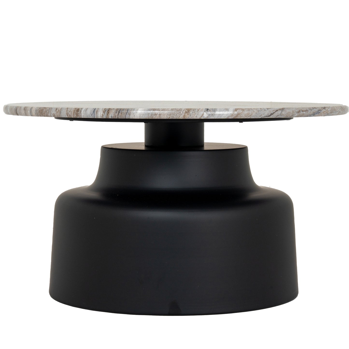 Oura Round Coffee Table – Versatile Metal & Wood Design