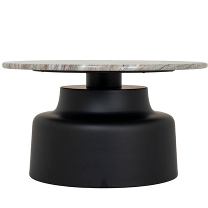 Oura Round Coffee Table – Versatile Metal & Wood Design