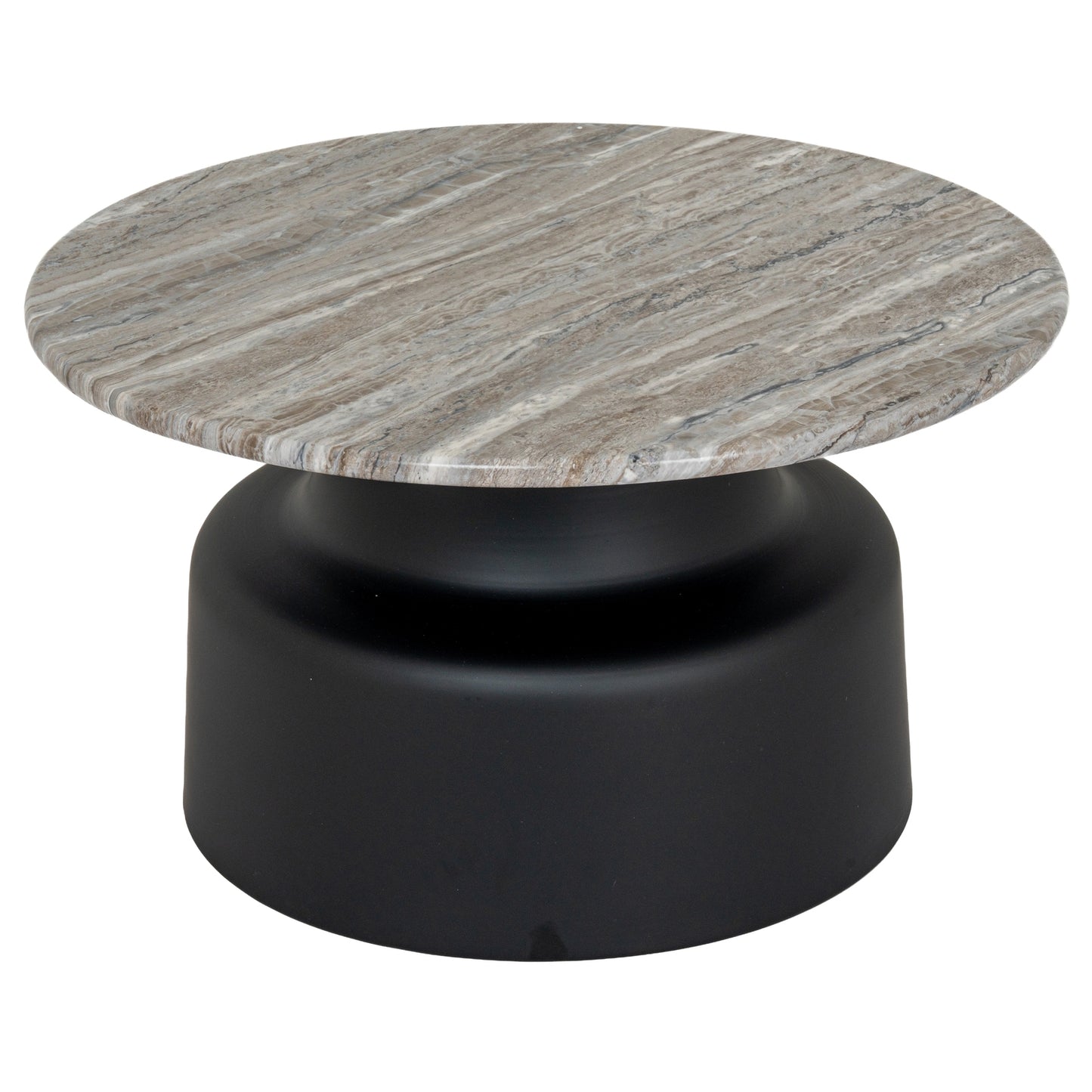 Oura Round Coffee Table – Versatile Metal & Wood Design