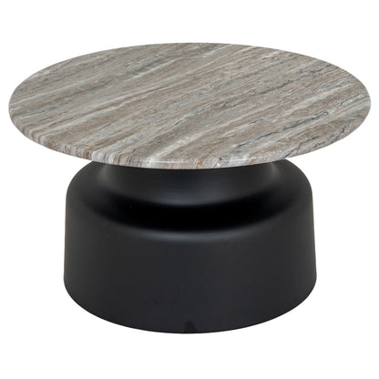 Oura Round Coffee Table – Versatile Metal & Wood Design