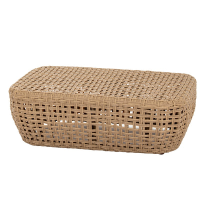 Capri Collection Outdoor Foot Stool – HDPE Wicker & Olefin Comfort