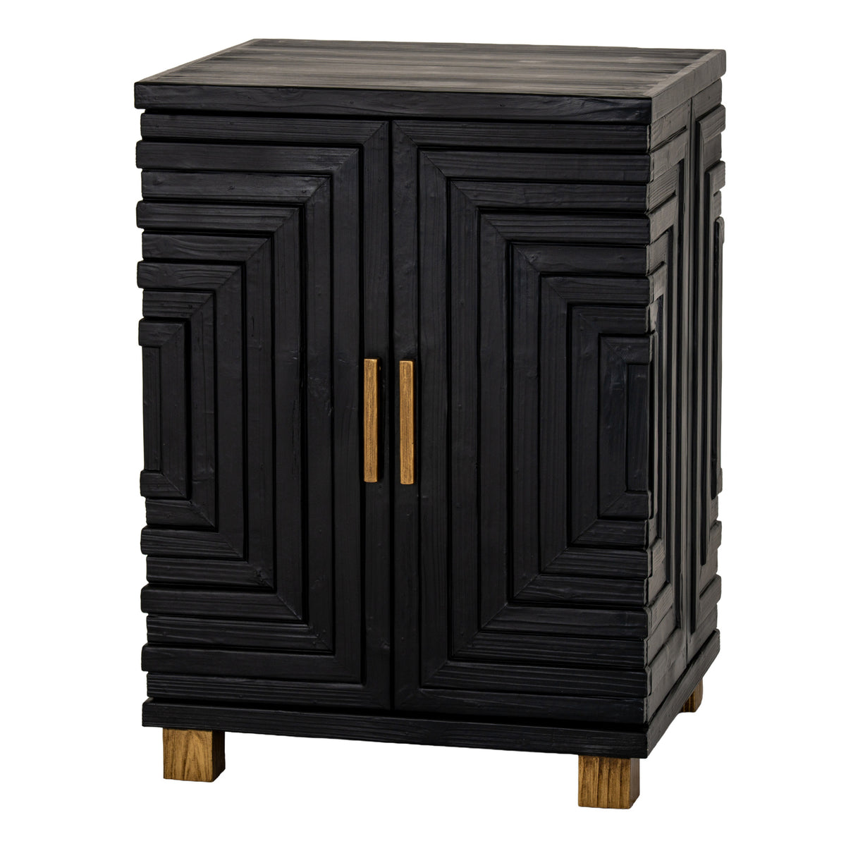 Lennox Black 2 Door Side Cupboard for Stylish Compact Storage