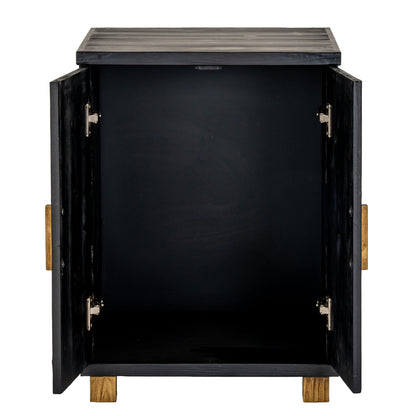 Lennox Black 2 Door Side Cupboard for Stylish Compact Storage