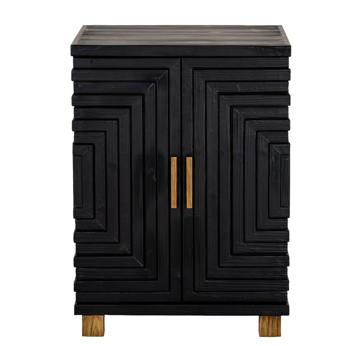 Lennox Black 2 Door Side Cupboard for Stylish Compact Storage