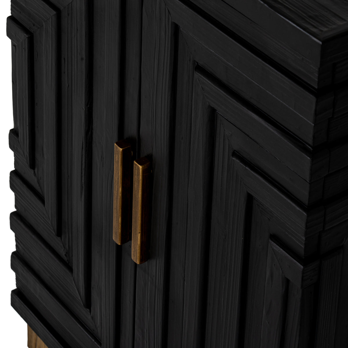 Lennox Black 2 Door Side Cupboard for Stylish Compact Storage