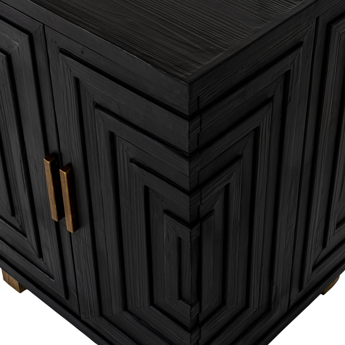Lennox Black 2 Door Side Cupboard for Stylish Compact Storage