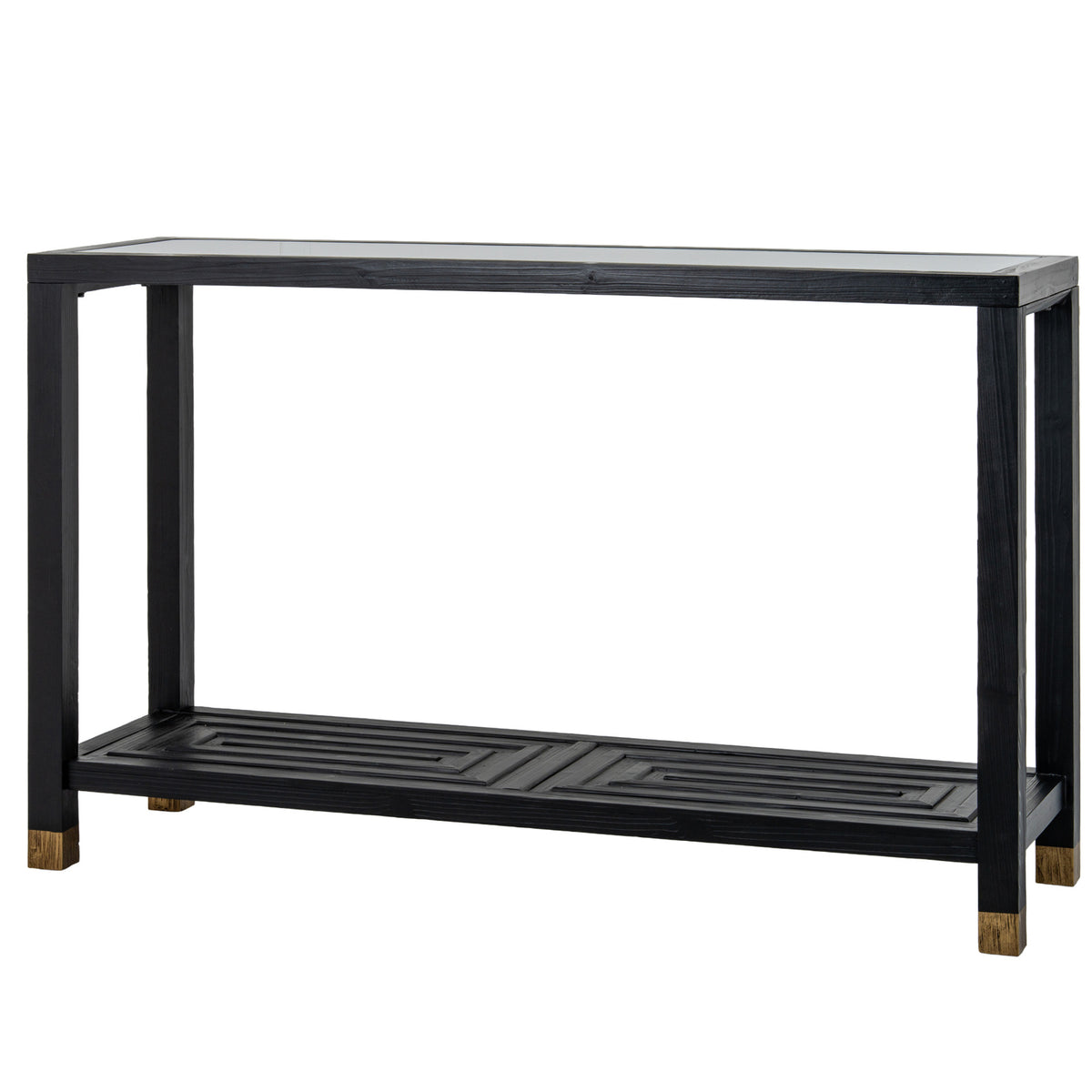 Lennox Black Console Table with Generous Matte Top for Stylish Interiors