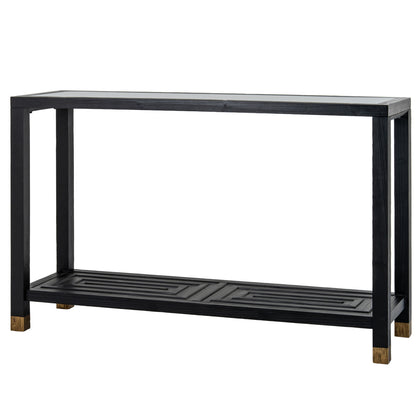 Lennox Black Console Table with Generous Matte Top for Stylish Interiors
