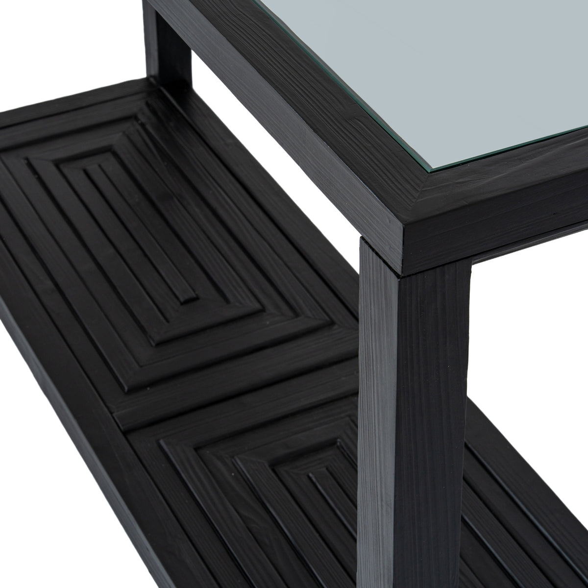 Lennox Black Console Table with Generous Matte Top for Stylish Interiors