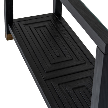 Lennox Black Console Table with Generous Matte Top for Stylish Interiors