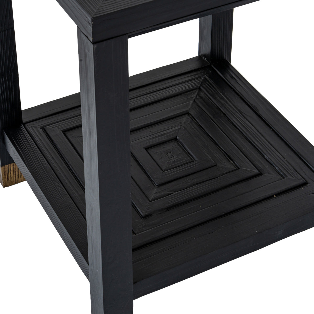 Lennox Black Side Table with Sculptural Base for Modern Interiors