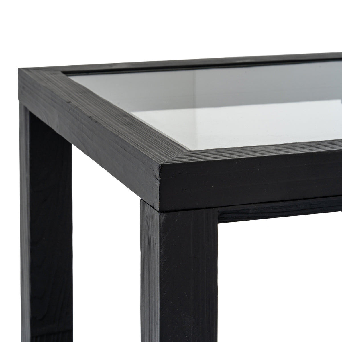 Lennox Black Side Table with Sculptural Base for Modern Interiors