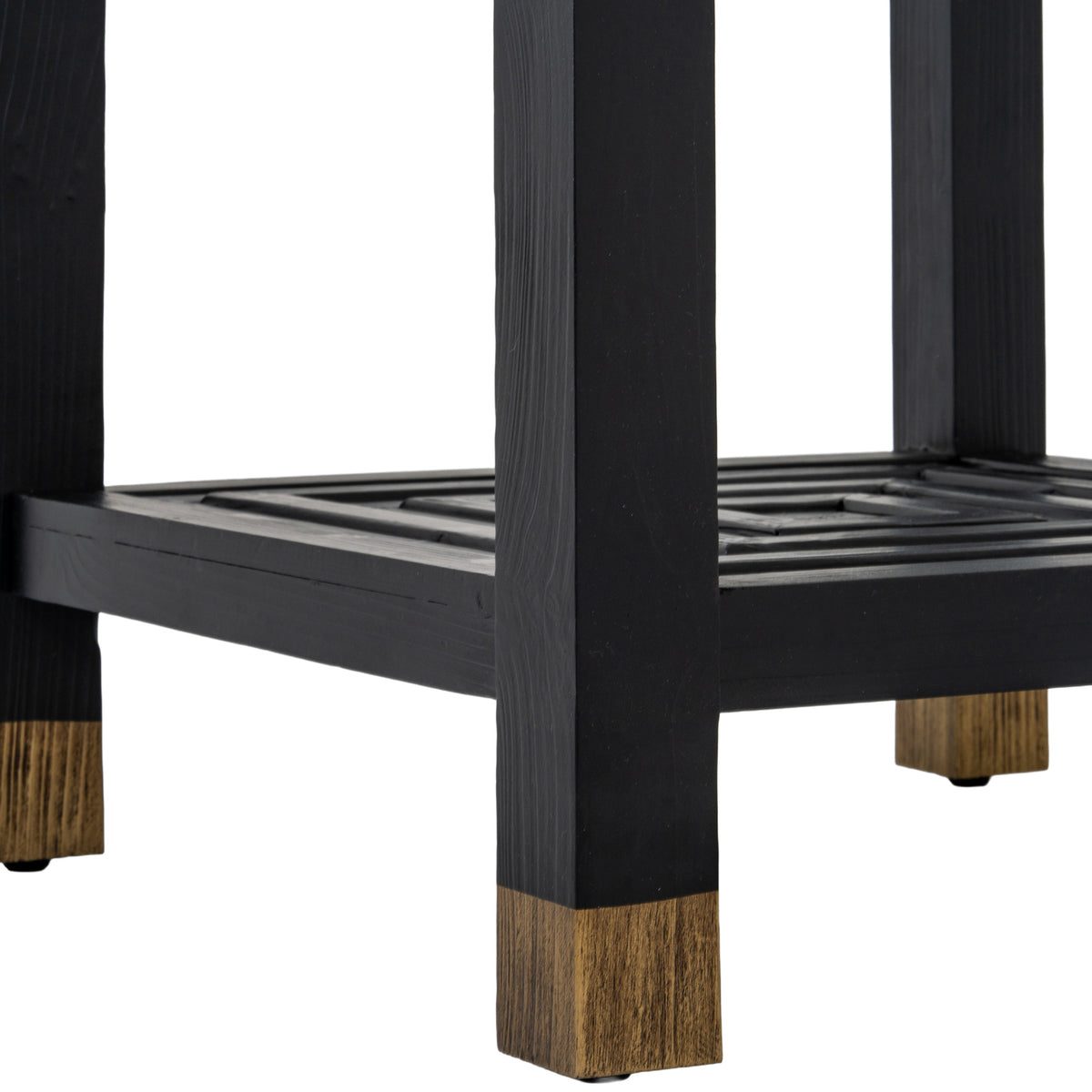 Lennox Black Side Table with Sculptural Base for Modern Interiors