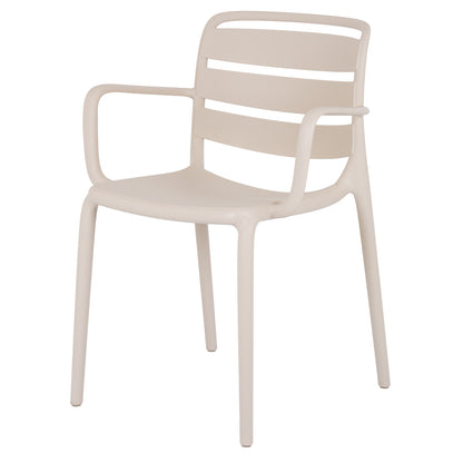 Velo Putty Carver Chair | Comfortable Indoor & Outdoor Dining Chair with Armrests
