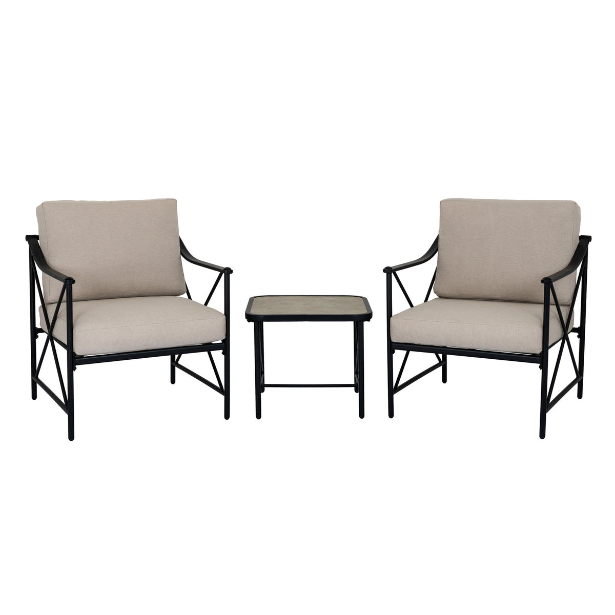 Madison Black Bistro Set for Indoor and Outdoor Relaxing