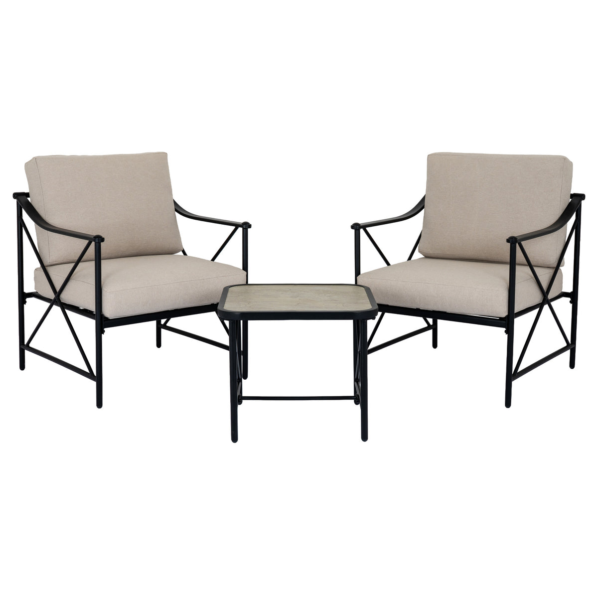 Madison Black Bistro Set for Indoor and Outdoor Relaxing