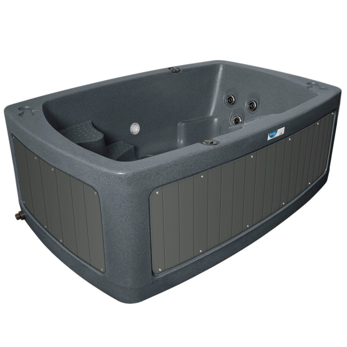 DuoSpa S080 2-Person Hot Tub & Ice Bath | Dark Grey