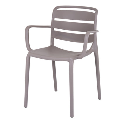 Velo Stone Carver Chair | Modern Indoor & Outdoor Dining Chair with Armrests