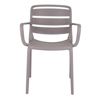 Velo Stone Carver Chair | Modern Indoor & Outdoor Dining Chair with Armrests