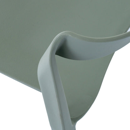 Zen French Grey Dining Chair | Modern Plastic Chair for Indoor & Outdoor Living