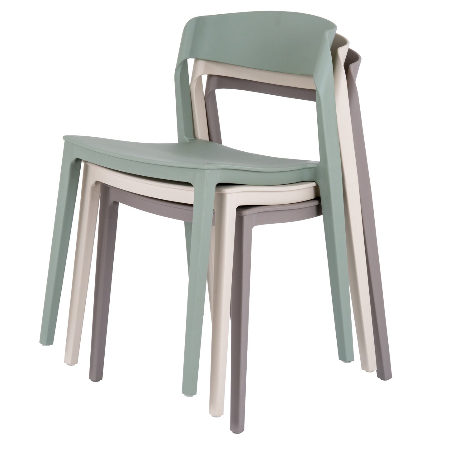 Zen French Grey Dining Chair | Modern Plastic Chair for Indoor & Outdoor Living