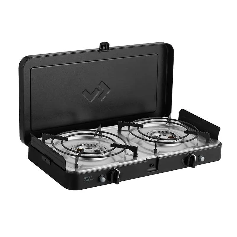 Cadac 2 Cook Turbo FFD Deluxe QR Dual Burner Gas Stove with Flame Failure Device