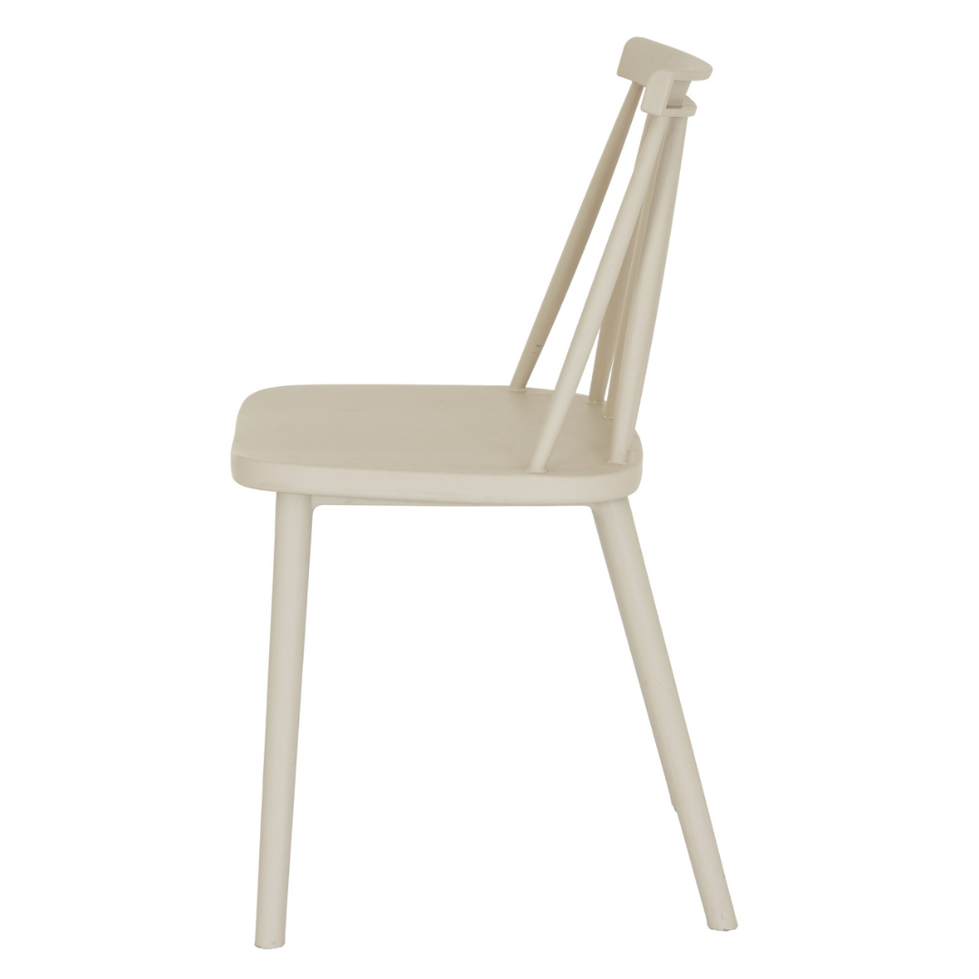 Kyra Putty Grey Outdoor Dining Chair | Weather Resistant Garden Patio Chair