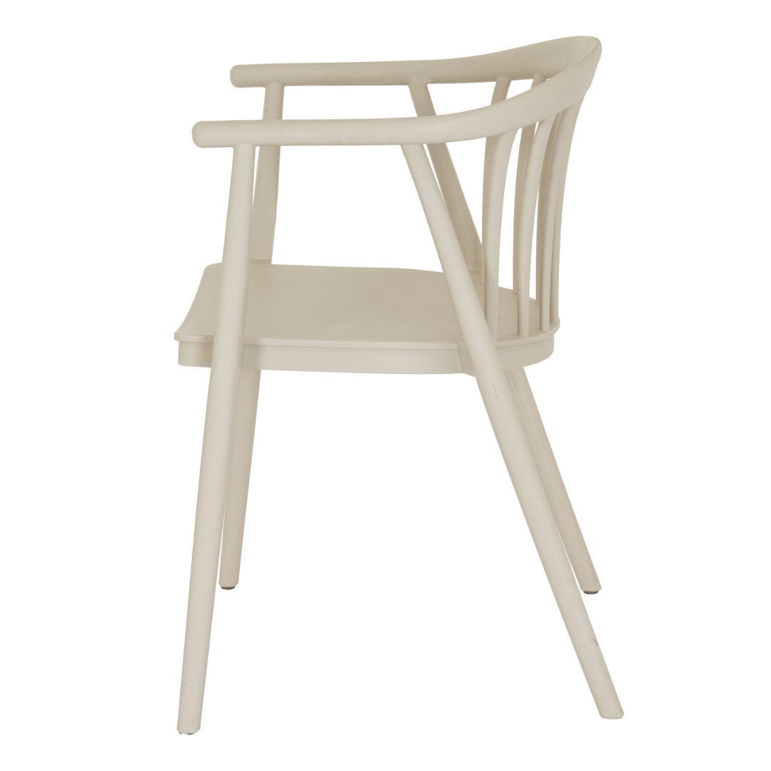 Echo Putty Grey Outdoor Dining Chair | Weather Resistant Garden Patio Chair