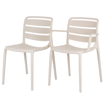 Aura Putty Grey Outdoor Carver Chair | Weather Resistant Garden Dining Chair
