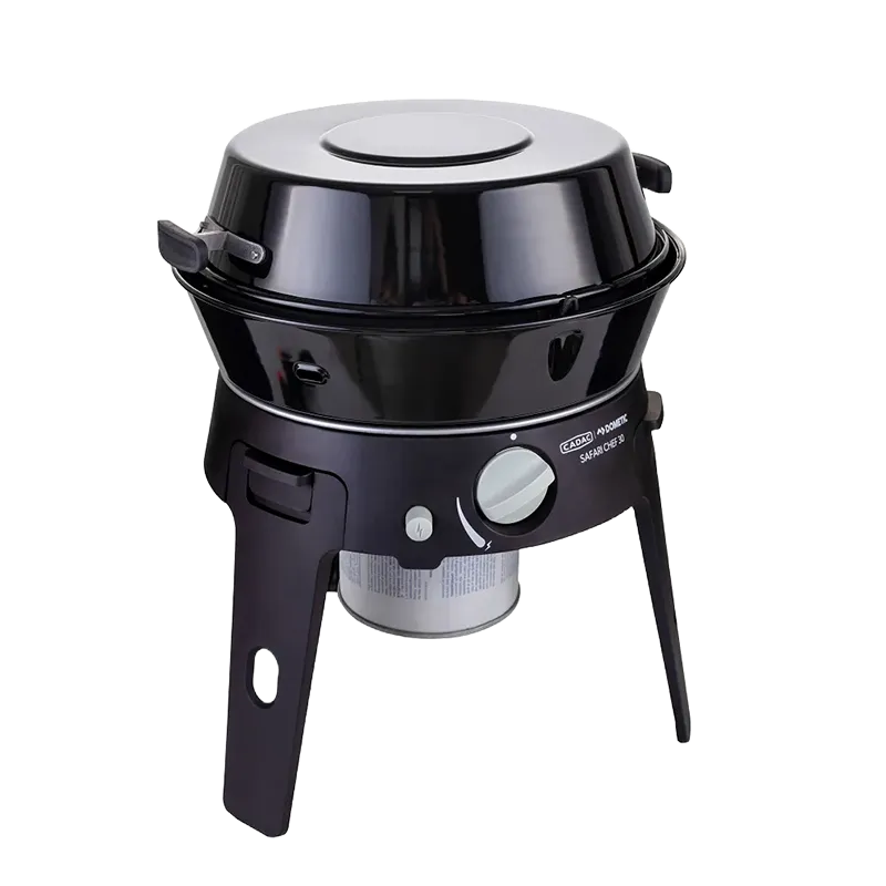 Cadac Safari Chef 30 HP Deluxe Portable Gas BBQ for Threaded Gas Cartridges