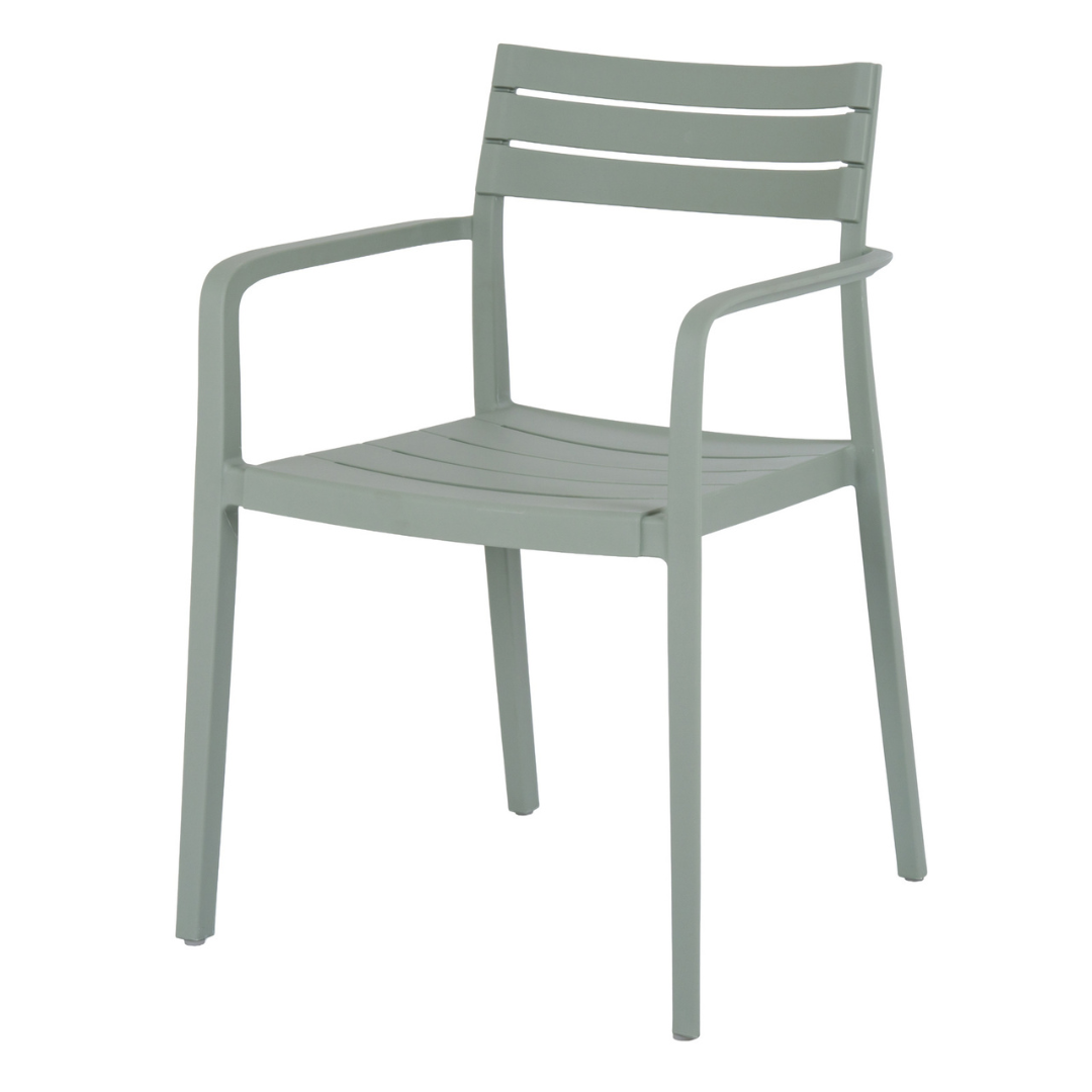 Aura French Grey Outdoor Carver Chair | Comfortable Weather Resistant Garden Seating