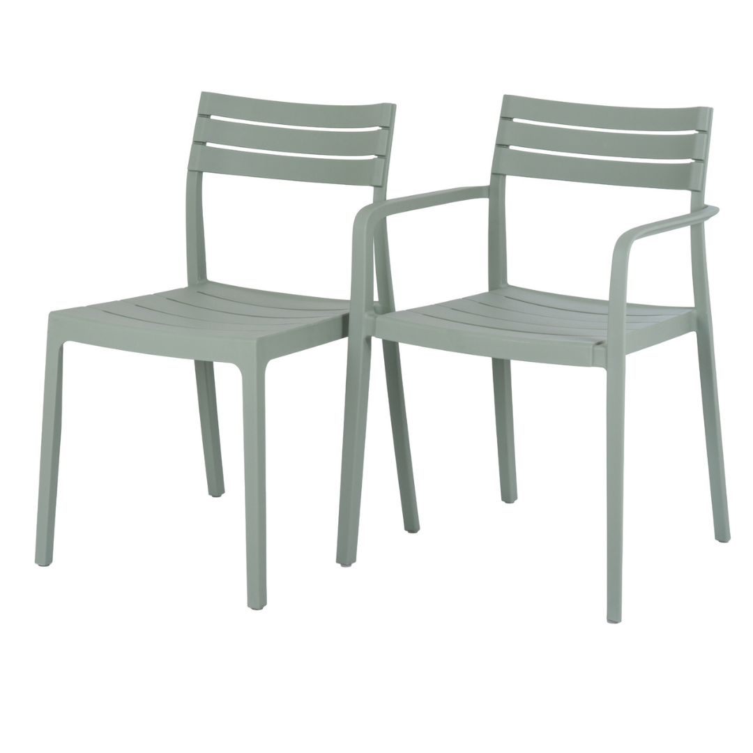 Aura French Grey Outdoor Dining Chair | Weather Resistant Garden & Patio Seating