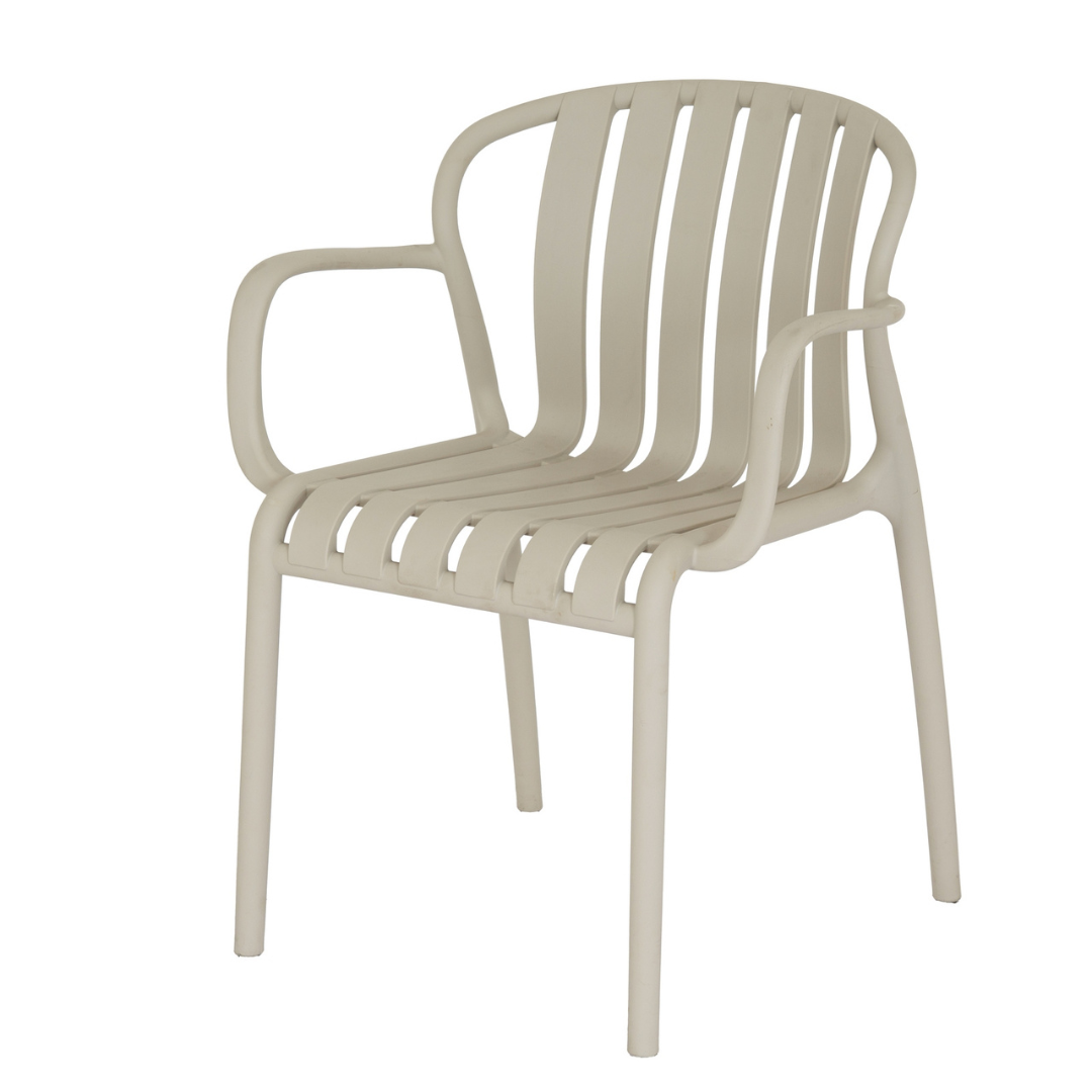 Axis Putty Grey Outdoor Carver Chair | Weather Resistant Garden Dining Chair