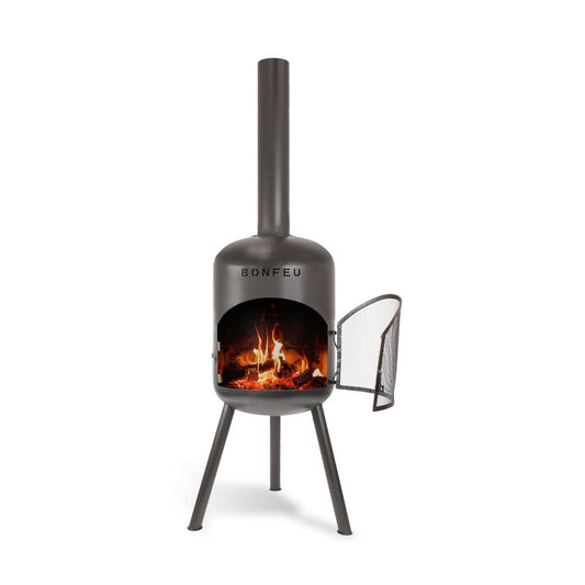 Bonfeu, BonBono, Outdoor Fireplace and Grill, Black