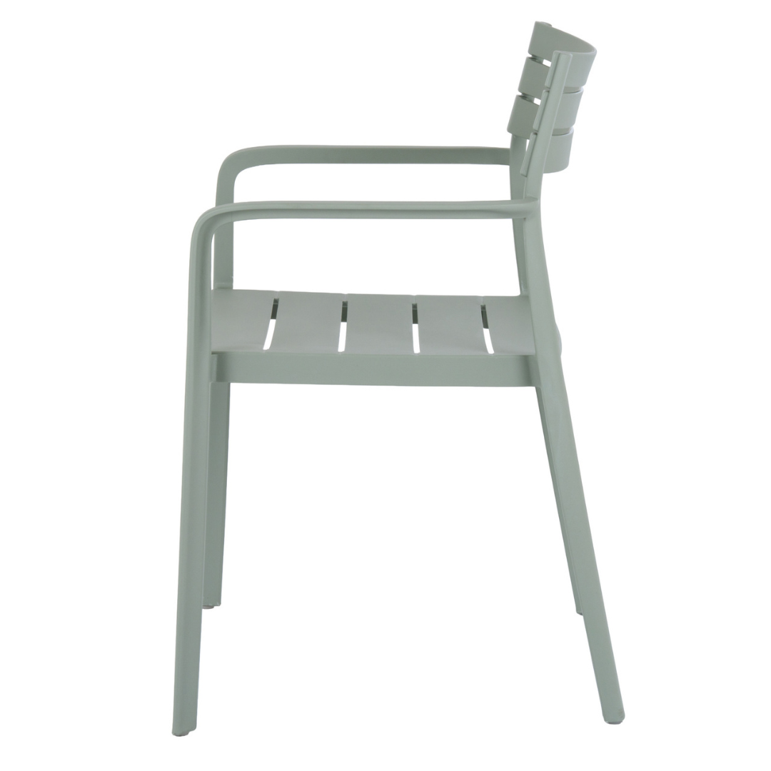Aura French Grey Outdoor Carver Chair | Comfortable Weather Resistant Garden Seating
