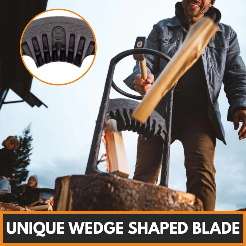 Kindling Cracker King – Safe Firewood Splitter | Large Cast Iron Tool