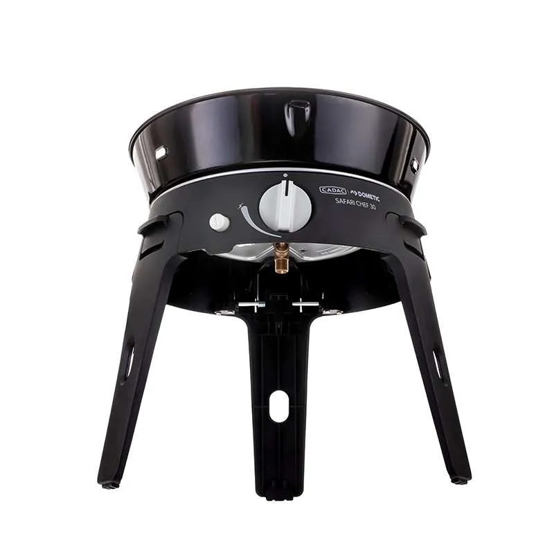 Cadac Safari Chef 30 LP Deluxe Portable Gas BBQ with GreenGrill Cooking Plates