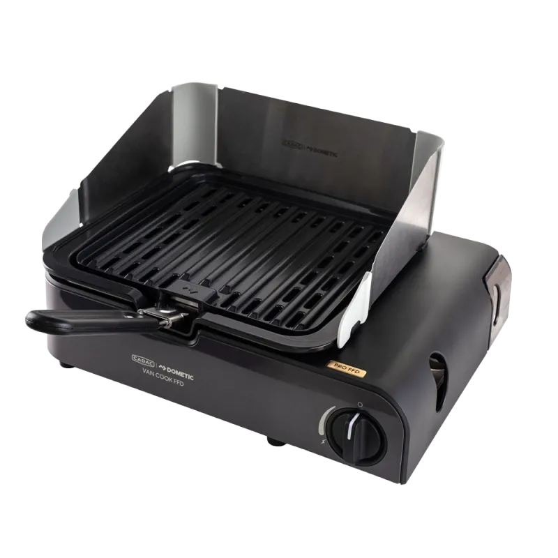 Cadac Van Cook Pro FFD Deluxe Portable Gas Stove for Campervans with Grill Plates