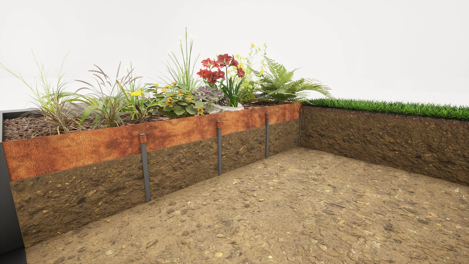 Steel Garden Edging – 3 mm British Made