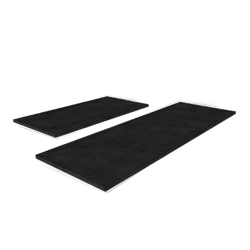 48 Inch Black Slate Fireplace Hearth Set | 2 Piece Natural Stone